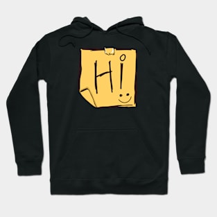 "Hi" note doodle Hoodie